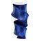 RG Ribbon: 2.5" Blue Metallic Pleated Wired Ribbon, 10 Yards For Bows, Wreaths, Crafts and Decorations